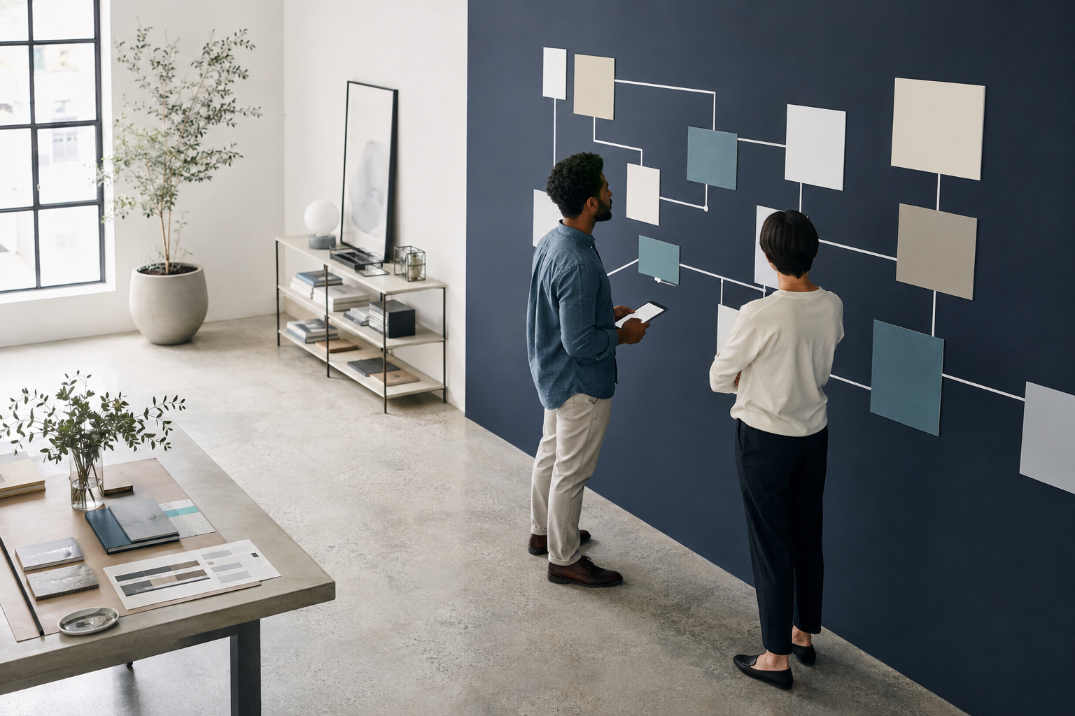 Revenue team mapping a connected growth workflow